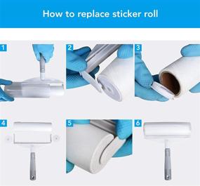 img 3 attached to CONII Multi-Surface Extra Sticky Lint Roller Refills - 360 Sheets | Inclined Tear Design | Wide Surface Super Sticky Tapes for Pet Hair (6 Refills)