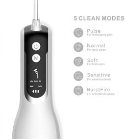 img 2 attached to 🚰 Miracleplus Professional Cordless Water Flosser - OLED Oral Irrigator for Travel & Home, IPX7 Waterproof Rechargeable Dental Flosser with 5 Modes