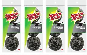 img 1 attached to 🧽 Scotch-Brite Stainless Steel Scouring Pad, 3 Count (Pack of 4) - Ultimate Cleaning Power for Stainless Steel Surfaces