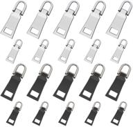 🔗 20 heavy duty zipper pull tabs: replacement zip fixers for clothes, suitcase, backpack - diy crafts - 2 sizes & 2 colors logo