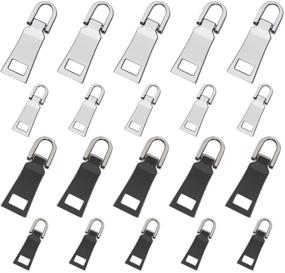 img 4 attached to 🔗 20 Heavy Duty Zipper Pull Tabs: Replacement Zip Fixers for Clothes, Suitcase, Backpack - DIY Crafts - 2 Sizes & 2 Colors