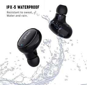 img 2 attached to 🎧 gorsun Wireless Earbuds, in-Ear Stereo Bluetooth 5.0 Headphones with Built-in Mic and Super Lightweight Design - IPX5 Waterproof Cordless Earphones, Micro USB Quick Charge, Touch Control for Gym, Home, and Office