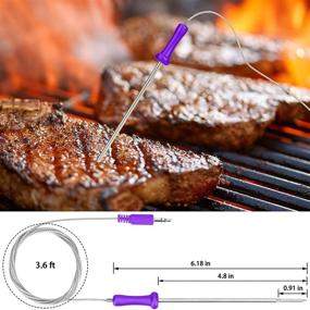 img 3 attached to 🌡️ Ultra Accurate Meat Thermometer Replacement Probe for ENZOO, TAIMASI, Te-Rich, BOYON, MOICO, CloudBBQ, Amzdeal, and Franker