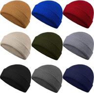 🎩 geyoga 9-piece trawler beanie hats - unisex cuff knit cap for winter warmth - fisherman beanie cap in 9 color variations логотип