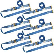 🔥 incredible vulcan logistic strap for e track - 20 foot, 6 pack - blue - 1333 pound safe working load: unleash the power of ratchet style! logo