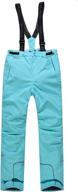 🏂 stay warm and dry with phibee girls' waterproof windproof breathable polyester snow ski pants логотип