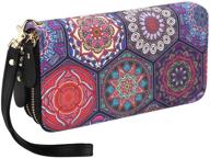 👜 stylish bohemian canvas elephant pattern handbag with coin pocket and strap – perfect for trendy women (p-red flower, large) logo