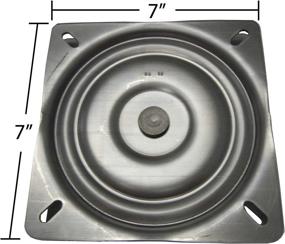 img 2 attached to 🪑 Top-quality 7" Replacement Bar Stool Swivel Plate by chairpartsonline - USA Made S4697