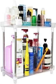 img 4 attached to Bathroom Organizer Countertop Cosmetics Transparent