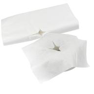 🧖 okekon disposable face cradle covers - 100 pcs white massage headrest covers for tables & chairs logo