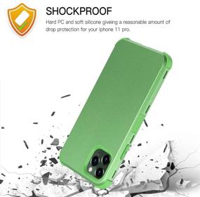 img 1 attached to 📱 Hekodonk iPhone 11 Pro Case: Heavy Duty Shockproof Protection, Green Olive