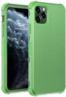 📱 hekodonk iphone 11 pro case: heavy duty shockproof protection, green olive logo