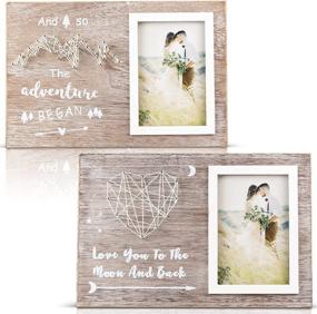 img 4 attached to 🖼️ Couples' Delight: Two-in-One Picture Frames Perfect for Family and Special Occasions