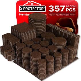 img 4 attached to Premium 357 pcs X-PROTECTOR Huge Pack of Felt Furniture Pads! Large Quantity of Furniture Sliders with Multiple Big Sizes – Ideal Wood Floor Protectors. Safeguard Your Hardwood & Laminate Floor!