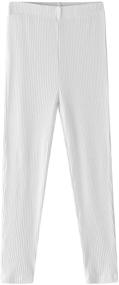 img 4 attached to 👖 Noomelfish Stretch Cotton Leggings for Girls - Lengthy and Comfy Girls' Clothing in Leggings