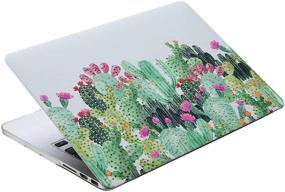 img 1 attached to Laptop Plastic Hard Case MacBook Pro 13 Inch Matte Rubberized Hard Shell Sleeve Cover - New MacBook Pro 13 Inch Case A1502 A1425 with Silicone Keyboard Cover and Dust Brush in Cactus Pink Flower Design