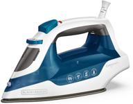 👔 efficient wrinkle removal: black+decker ir06v easy steam compact iron with evensteam trueglide non-stick soleplate logo