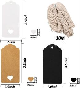 img 3 attached to 180-Piece Kraft Paper Gift Tags with String, Blank Heart Shape for Gifts, Arts and Crafts, Weddings, Holidays