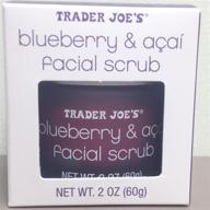 organic trader joe's blueberry and acai facial scrub, 2 oz jar logo