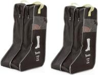 👢 rekukos portable 2 packs tall boots storage/protector bag: black boots cover for ultimate protection логотип