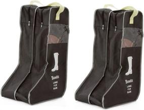 img 4 attached to 👢 Rekukos Portable 2 Packs Tall Boots Storage/Protector Bag: Black Boots Cover for Ultimate Protection