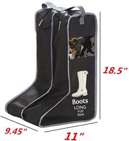 img 3 attached to 👢 Rekukos Portable 2 Packs Tall Boots Storage/Protector Bag: Black Boots Cover for Ultimate Protection