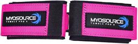 img 3 attached to Tumble Pro X Ankle Straps for Cheerleading & Gymnastics - Tumbling Trainer Aid – Ankles Stay Together for Stunting, Standing Back Tuck, Handspring Training – in Blue & Pink