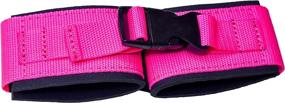 img 1 attached to Tumble Pro X Ankle Straps for Cheerleading & Gymnastics - Tumbling Trainer Aid – Ankles Stay Together for Stunting, Standing Back Tuck, Handspring Training – in Blue & Pink