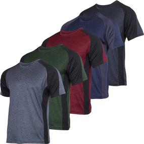 img 4 attached to 👕 5-Pack: Men's Moisture-Wicking Dry-Fit Active Performance Crew T-Shirts