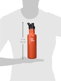 img 1 attached to 🔥 Klean Kanteen 27oz Stainless Steel Bottle with Sport Cap in Flame Orange - Ultimate Hydration Companion