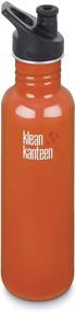 img 4 attached to 🔥 Klean Kanteen 27oz Stainless Steel Bottle with Sport Cap in Flame Orange - Ultimate Hydration Companion