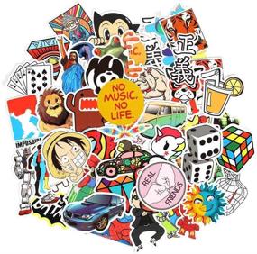 img 4 attached to 🎒 9 Series Cool Laptop Stickers Pack: 100 pcs Variety Bomb Stickers for Adults and Teens – Graffiti Vinyl Decal Set for Skateboard, Computer, Motorcycle, Bicycle, and Luggage (A)