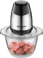 🔪 homeleader 5-cup electric food chopper: powerful 300w 1.2l glass bowl grinder with stainless steel motor unit and 4 sharp blades - perfect for meat, vegetables, fruits, and nuts логотип