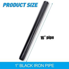 img 3 attached to 🏠 Home TZH 10 Pack 1"x16" Black Painted Iron Pipe: Ideal for DIY Project, Furniture, Shelving Decoration (10, 16")