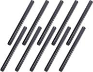 🏠 home tzh 10 pack 1"x16" black painted iron pipe: ideal for diy project, furniture, shelving decoration (10, 16") logo