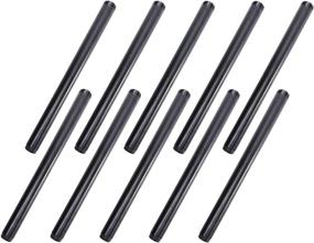 img 4 attached to 🏠 Home TZH 10 Pack 1"x16" Black Painted Iron Pipe: Ideal for DIY Project, Furniture, Shelving Decoration (10, 16")