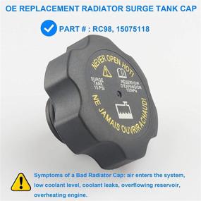 img 3 attached to 🔄 RC98 Coolant Reservoir Cap – Radiator Surge Tank Cap Replacement for Chevy GMC Duramax: 1999-2006 Silverado Sierra, 1999-2012 Malibu, 2000-2006 Tahoe Yukon, 1999-2005 Grand Am, and More