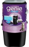 litter genie plus pail: the ultimate cat litter disposal system - locks away odors, includes refill - black, small logo