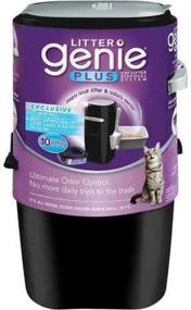 img 1 attached to Litter Genie Plus Pail: The Ultimate Cat Litter Disposal System - Locks Away Odors, Includes Refill - Black, Small