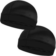 🧢 2pcs silky stocking wave caps for men: achieve perfect 360, 540, 720 waves! logo