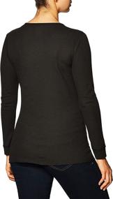 img 1 attached to 👚 Fruit of the Loom Women's Micro Waffle V-Neck Thermal