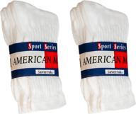 🧦 premium quality $averpak american made cotton blend athletic crew socks: unbeatable durability and comfort логотип