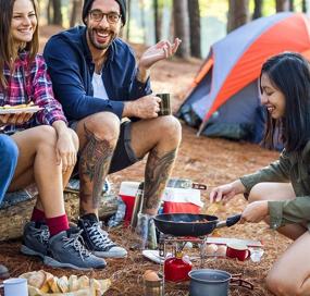 img 2 attached to 🌿 BAMROO Bamboo Spork with Cork Case - 2 in 1 Fork and Spoon - Lightweight Camping Utensils - Eco-Friendly Sporks for Backpacking, Hiking, Travel - Unique Wood Spork