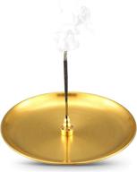 🔥 gold alloy 3-in-1 incense holder: indoor and outdoor use for incense burning and sticks logo