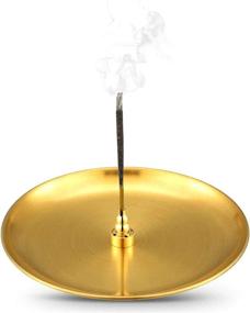 img 4 attached to 🔥 Gold Alloy 3-in-1 Incense Holder: Indoor and Outdoor Use for Incense Burning and Sticks