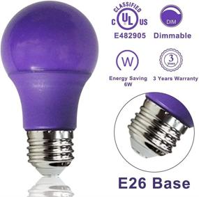 img 2 attached to 💡 Purple Dimmable LED Bulb (Medium Base) - Equivalent Brightness