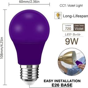 img 3 attached to 💡 Purple Dimmable LED Bulb (Medium Base) - Equivalent Brightness