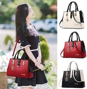 img 3 attached to 👜 Stylish Women Handbags: Top Handle Bags Tote Purse with Ample Storage - Shoulder Crossbody Bag to Complement Any Outfit