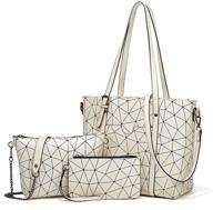 👜 stylish handbags: trendy shoulder handle satchel for women with matching wallets - perfect totes! logo