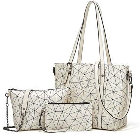 img 4 attached to 👜 Stylish Handbags: Trendy Shoulder Handle Satchel for Women with Matching Wallets - Perfect Totes!